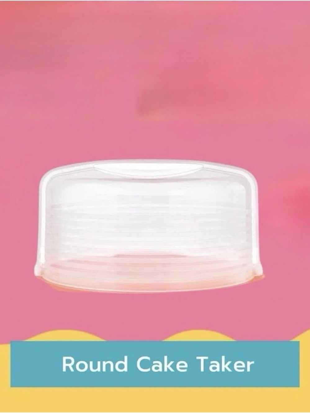 Tupperware around Cake Taker Peach/Pink NEW